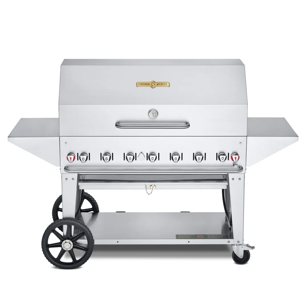 Crown Verity CV-MCB-48PRO-NG 48" Professional Series Natural Gas Outdoor Grill/Charbroiler Pkg