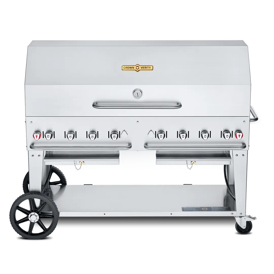 Crown Verity CV-MCB-60-SI-BULK-1RDP 60" Outdoor Grill, Single Roll Dome Pkg, Bulk LP Tank Capacity