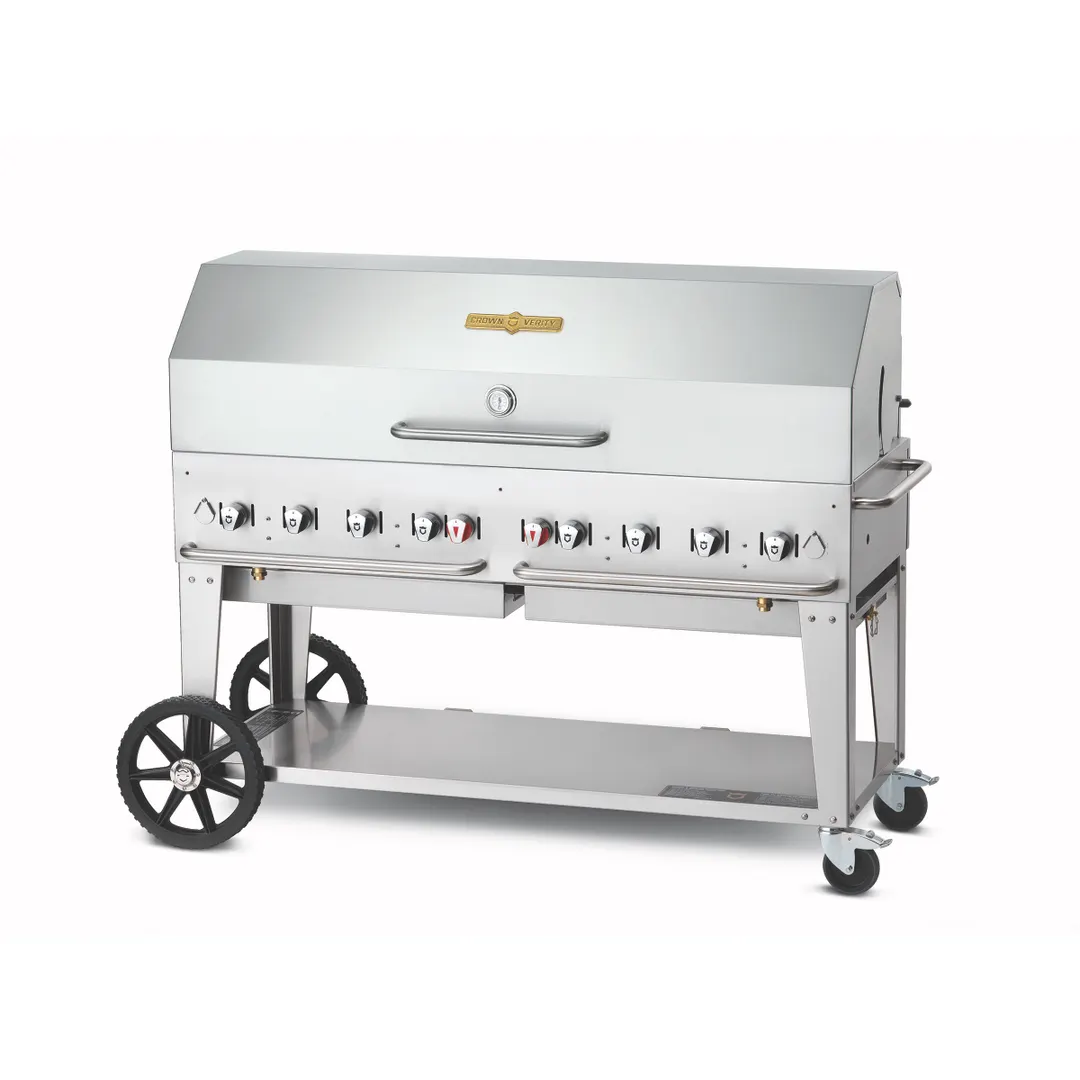 Crown Verity CV-MCB-60-SI50/100-1RDP 60" Outdoor Grill, Single Roll Dome Pkg, 50-100 lb. LP Tank