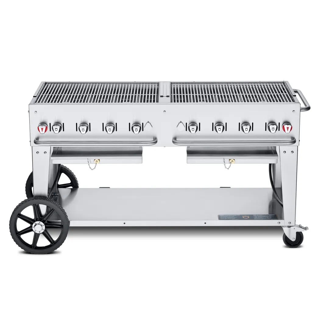 Crown Verity CV-MCB-60-SI 50/100 60" Mobile Outdoor Grill, 50 or 100 lb. LP Tank Capacity