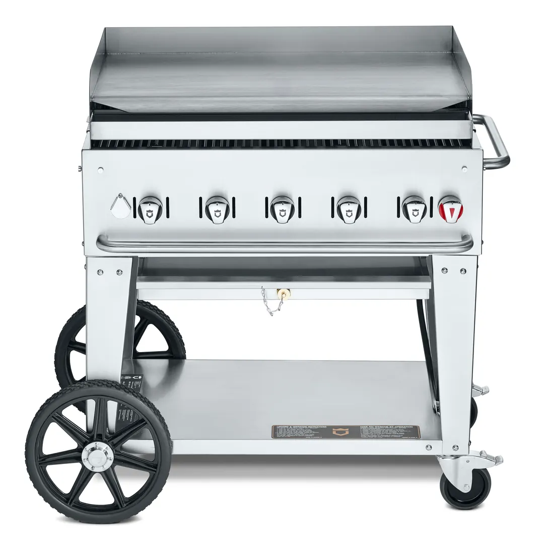 Crown Verity CV-MG-36NG Outdoor Griddle, Mobile, Natural Gas, 5 Burners