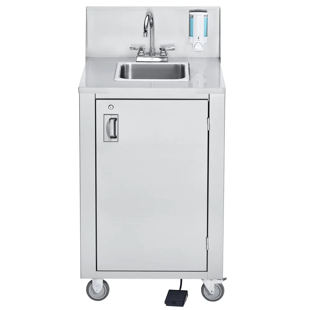 Crown Verity CV-PHS-4 Portable Hand Sink, 12" W x 14" Front-to-Back x 6" Deep Bowl