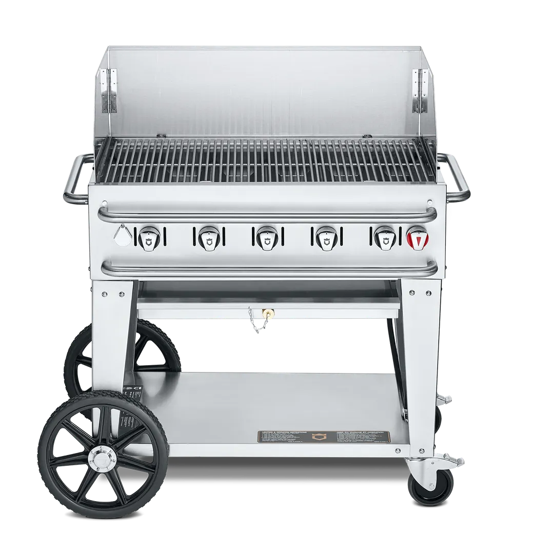 Crown Verity CV-RCB-36WGP 36" Pro Series LP Gas Outdoor Rentall Grill, Wind Guard Pkg, 79.500 BTU