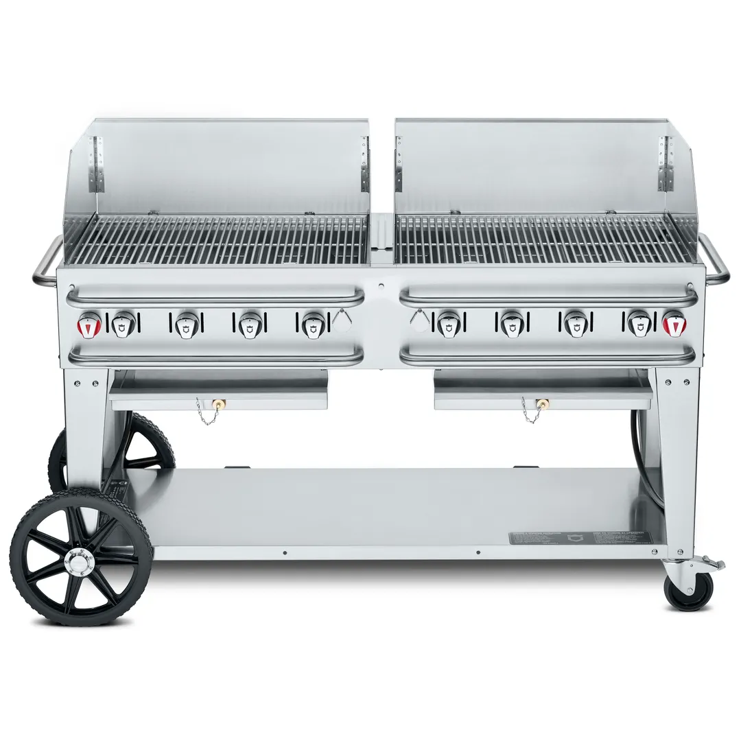 Crown Verity CV-RCB-60WGP-SI-BULK 60" Pro Series Outdoor Rentall Grill, Wind Guard Pkg, Bulk Tank