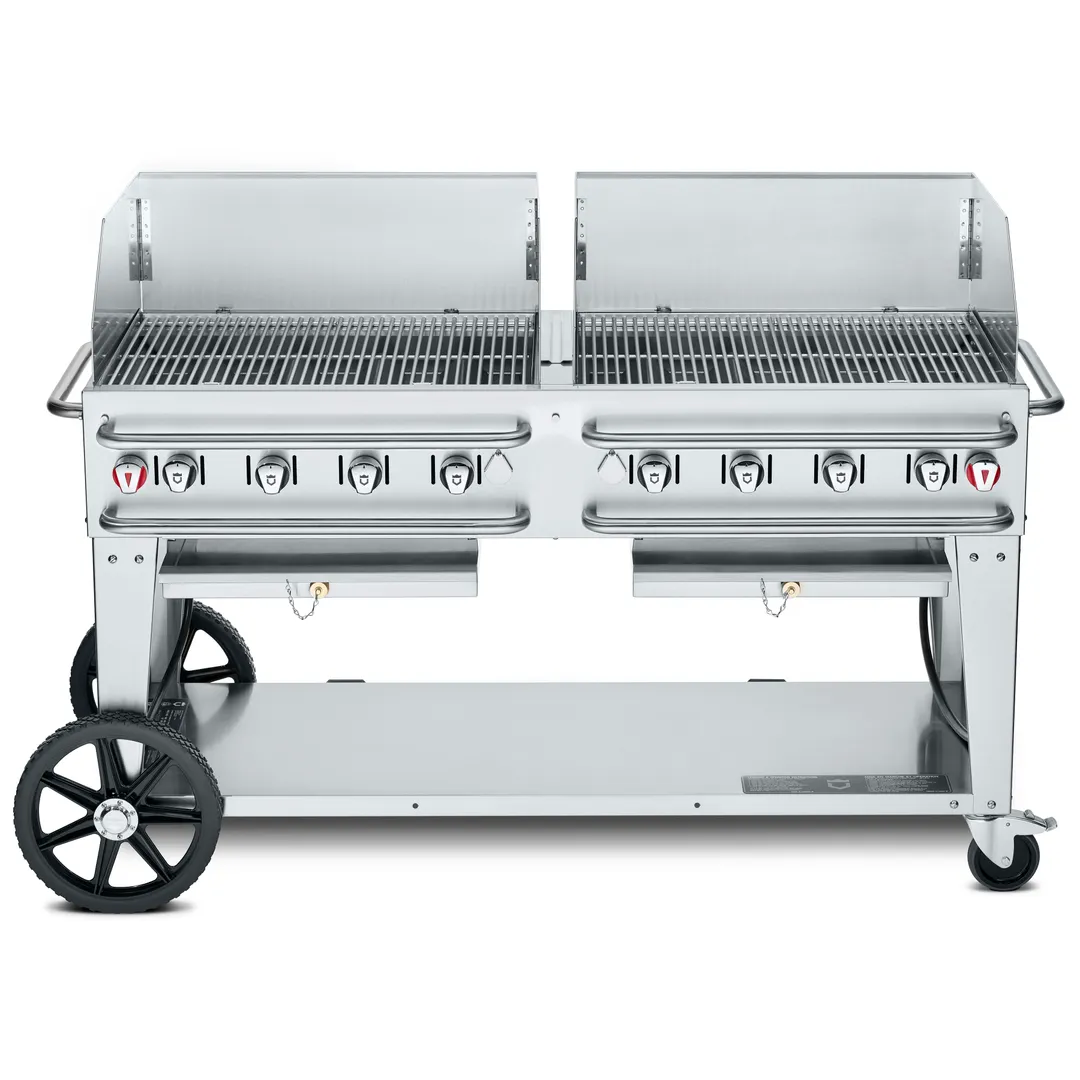 Crown Verity CV-RCB-60WGP-SI50/100 60" Outdoor Rentall Grill, Wind Guard Pkg, 50-100 lb. LP Tank