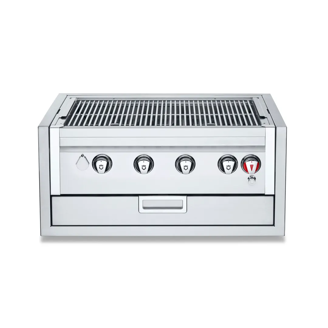 Crown Verity IBI30-GO 30" Built-In Outdoor Charbroiler/Grill Only, 4 Burners, 64.500 BTU