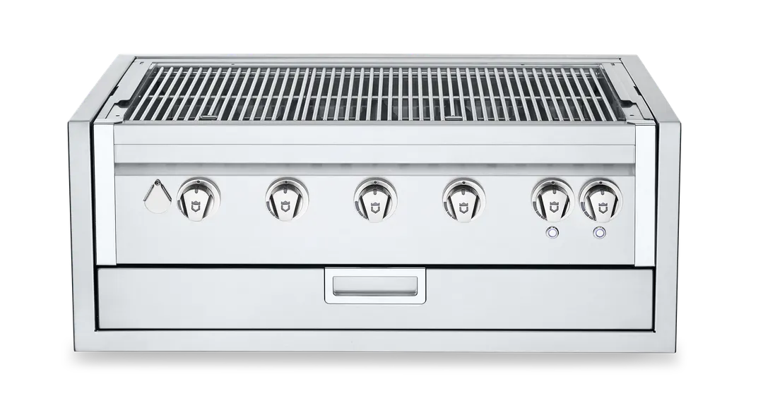 Crown Verity IBI36-GO-FLT 30" Built-In Outdoor Charbroiler/Grill Only, 5 Burners, Light Pkg, 73.250 BTU