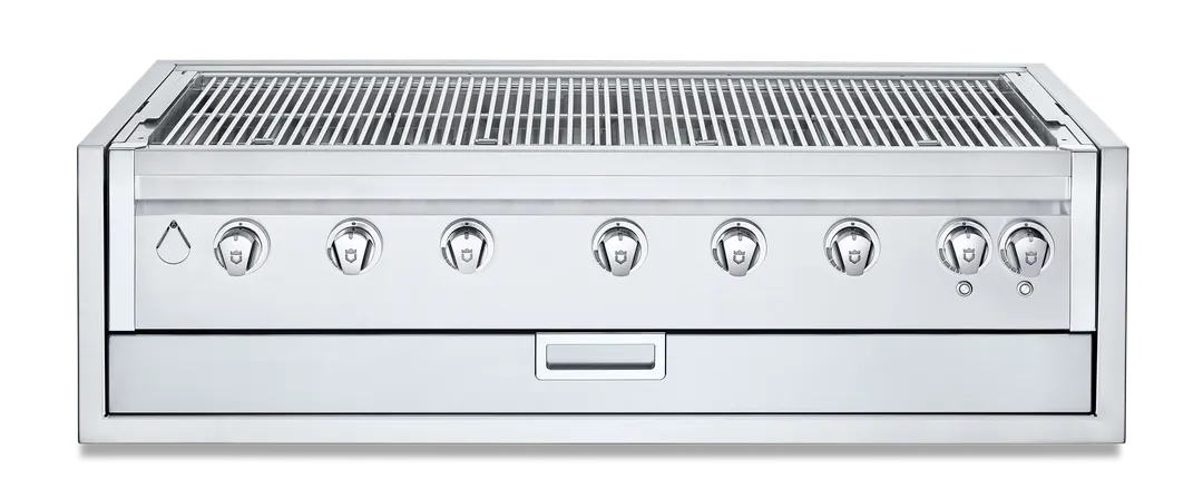 Crown Verity IBI48-GO-FLT 42" Built-In Outdoor Charbroiler/Grill Only, 7 Burners, Light Pkg