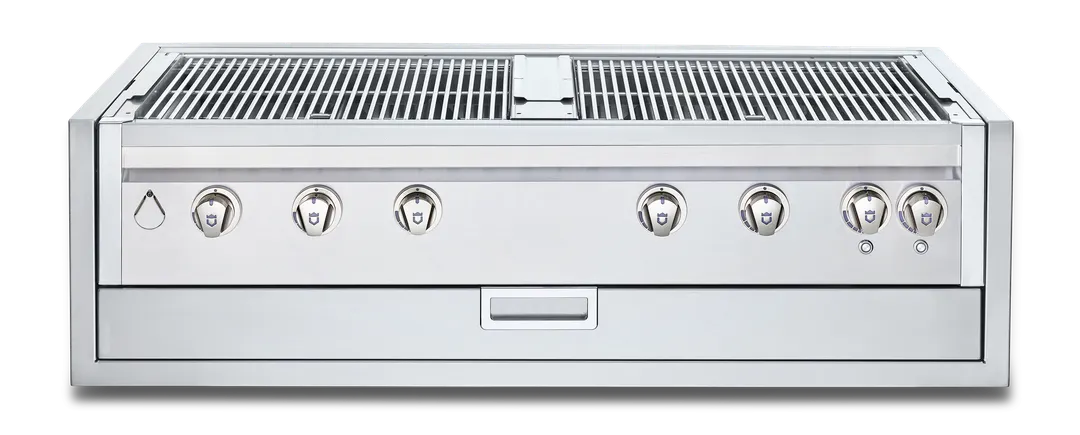 Crown Verity IBI482RD-GO-FLT 48" Built-In Outdoor Charbroiler/Grill Only, 6 Burners, Light Pkg