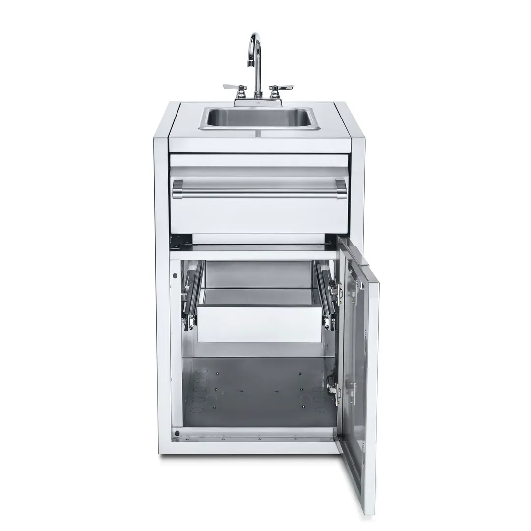 Crown Verity IBISC-SK-1D Small Built-In Cabinet with Sink & (1) Drawer