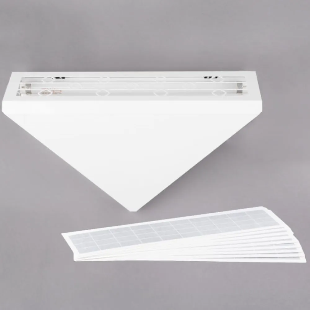 Curtron BL-150-WHITE-COMBO Insect Trap, UV Light 2×25W, 10 × 17"×4" Glue Boards, 1800 sq ft 120V