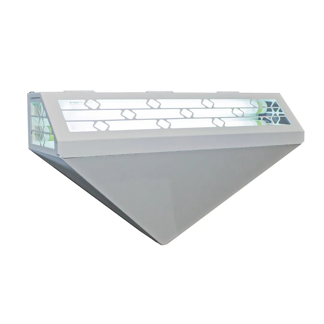 Curtron BL-150-WHITE Pest-Pro 150 UV Insect Trap, 2×25W UV Lights, 17"×4" Adhesive Board, 1800 sq ft