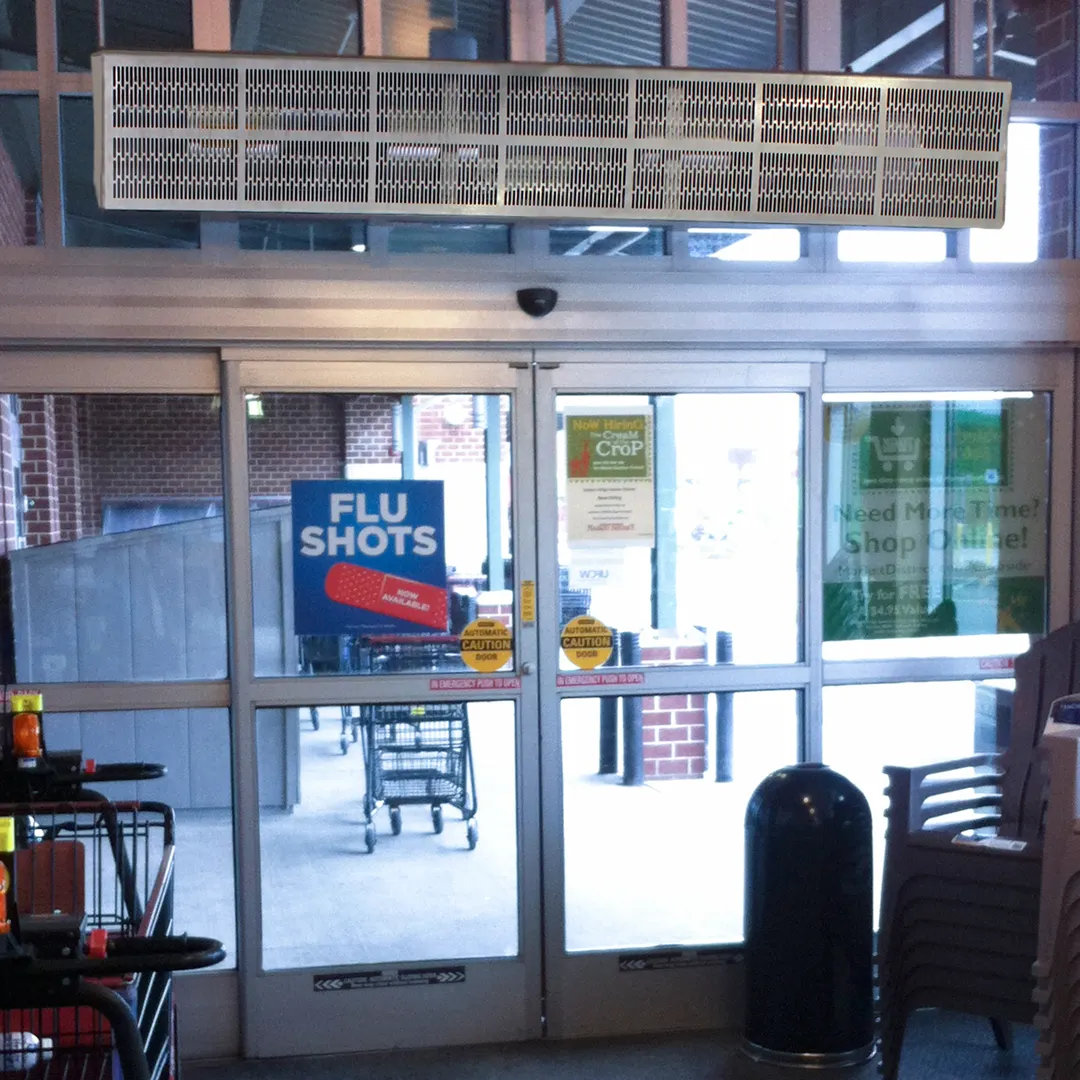 Curtron E-CFD-60-2-EH Heated Efficient Commercial Front Door Air Curtain