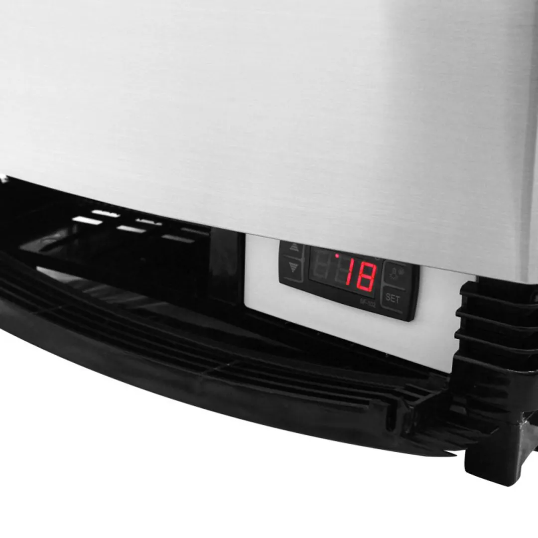 Turbo Air CRT-77-2R-N 16" Full Service/Self Service Countertop Refrigerated Display Case with Hinged Glass Door, 3 Shelves - 3 cu. Ft.