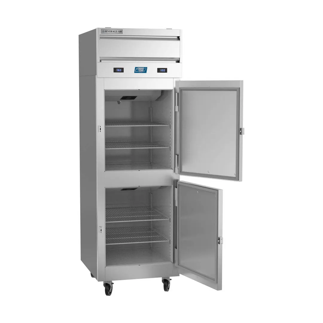 Beverage Air CT12-12HC-1HS 26" 1-Section Convertible Refrigerator Freezer, 2 Half Solid Doors, 18 cu. ft.