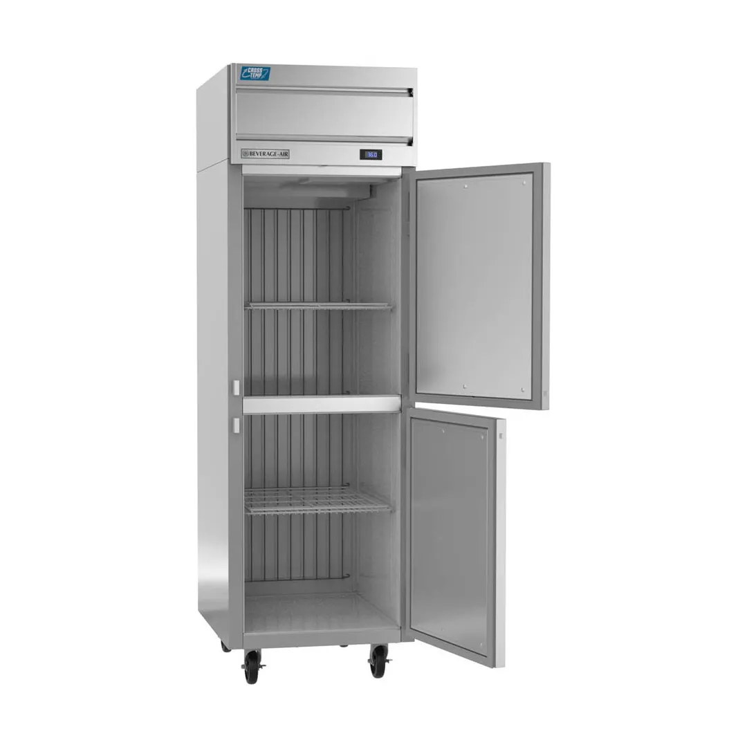 Beverage Air CT1HC-1HS 26" 1-Section Convertible Refrigerator Freezer w/ 2 Half Solid Doors, 23 cu. ft.