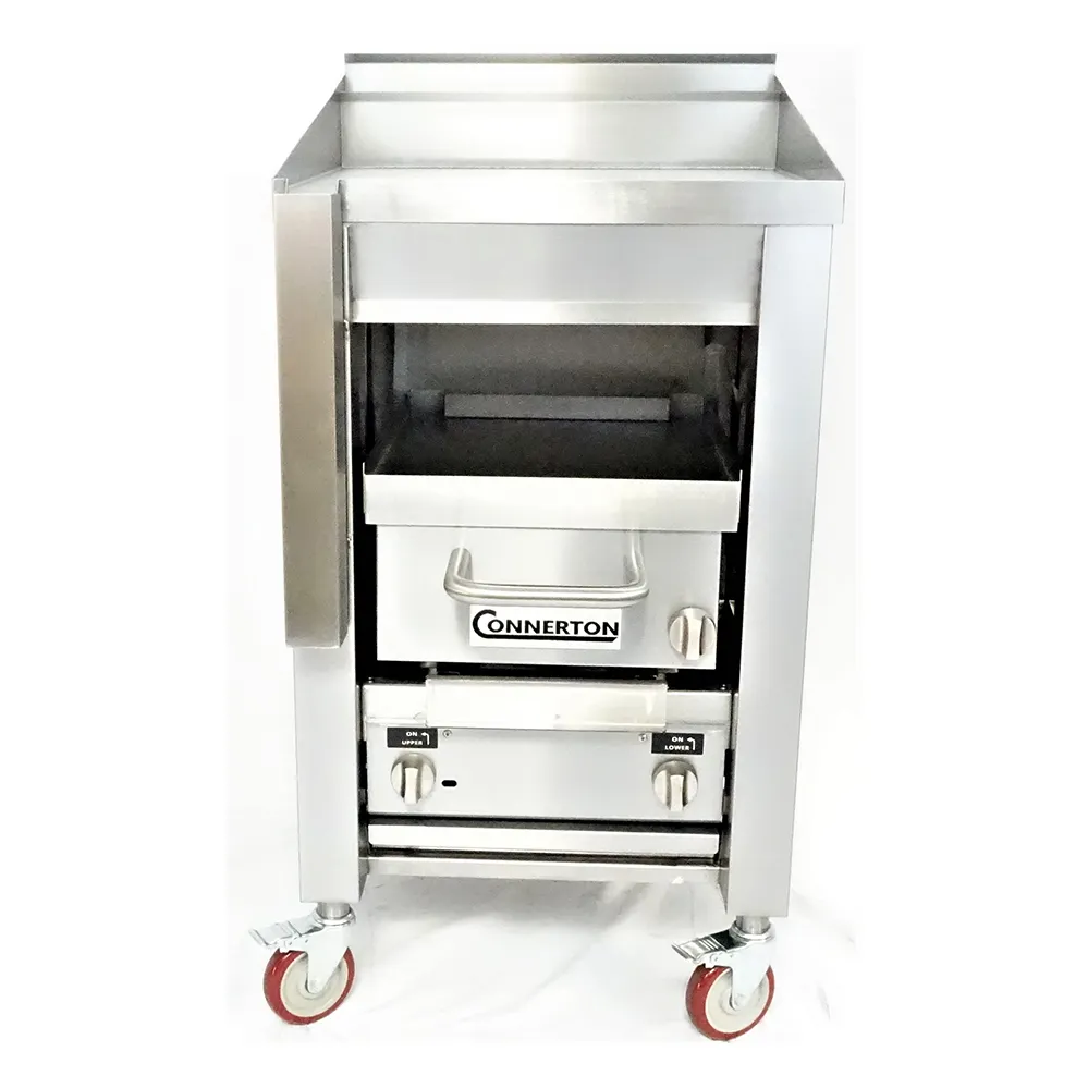 Connerton A-4F-24 24" Floor Gas Griddle/Overfire Broiler Combination, 138.000 BTU