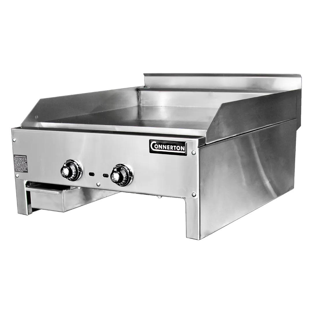 Connerton CG-18-T 18" Countertop Gas Griddle with Thermostatic Control, 1" Thick Plate