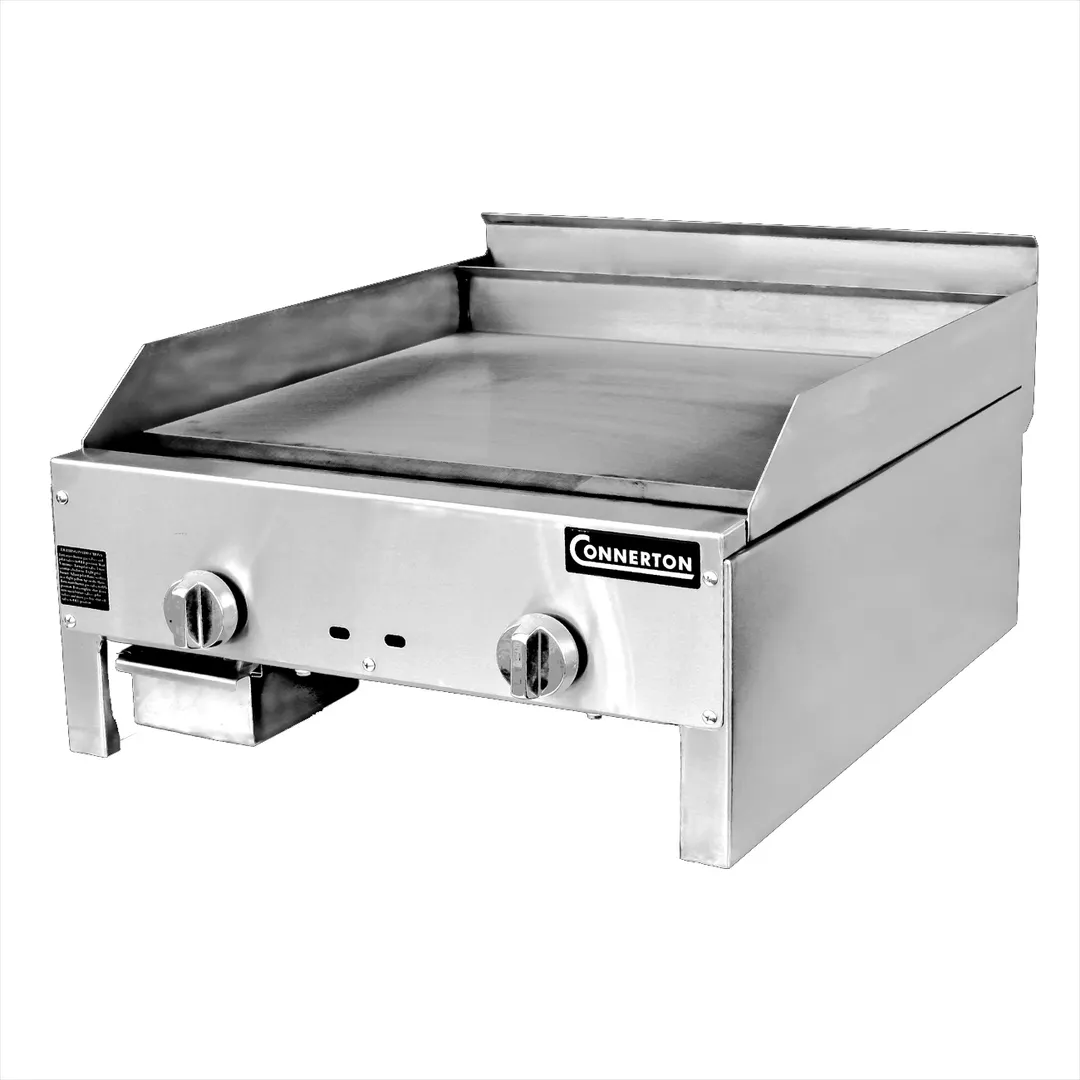 Connerton CG-24-M 24" Countertop Gas Griddle with Manual Controls, 1" Thick Plate