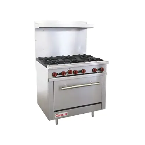 Connerton CN36-4-12G 36" Gas Restaurant Range, (1) Oven, (4) Open Burners, (1) 12" Griddle