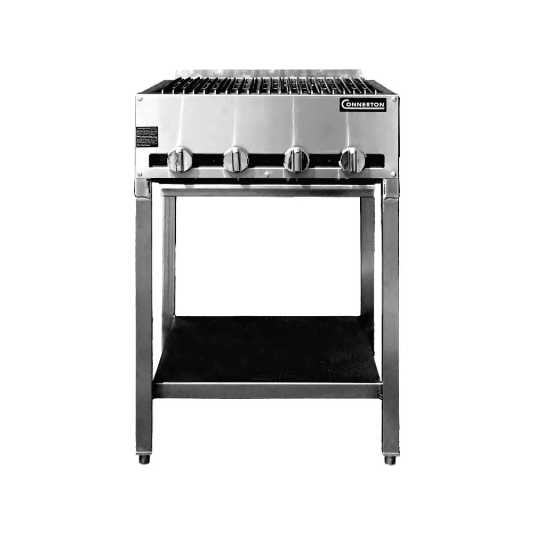Connerton CRB-12-F 12" Floor Model Gas Radiant Charbroiler w/ (2) Burners, 50.000 BTU