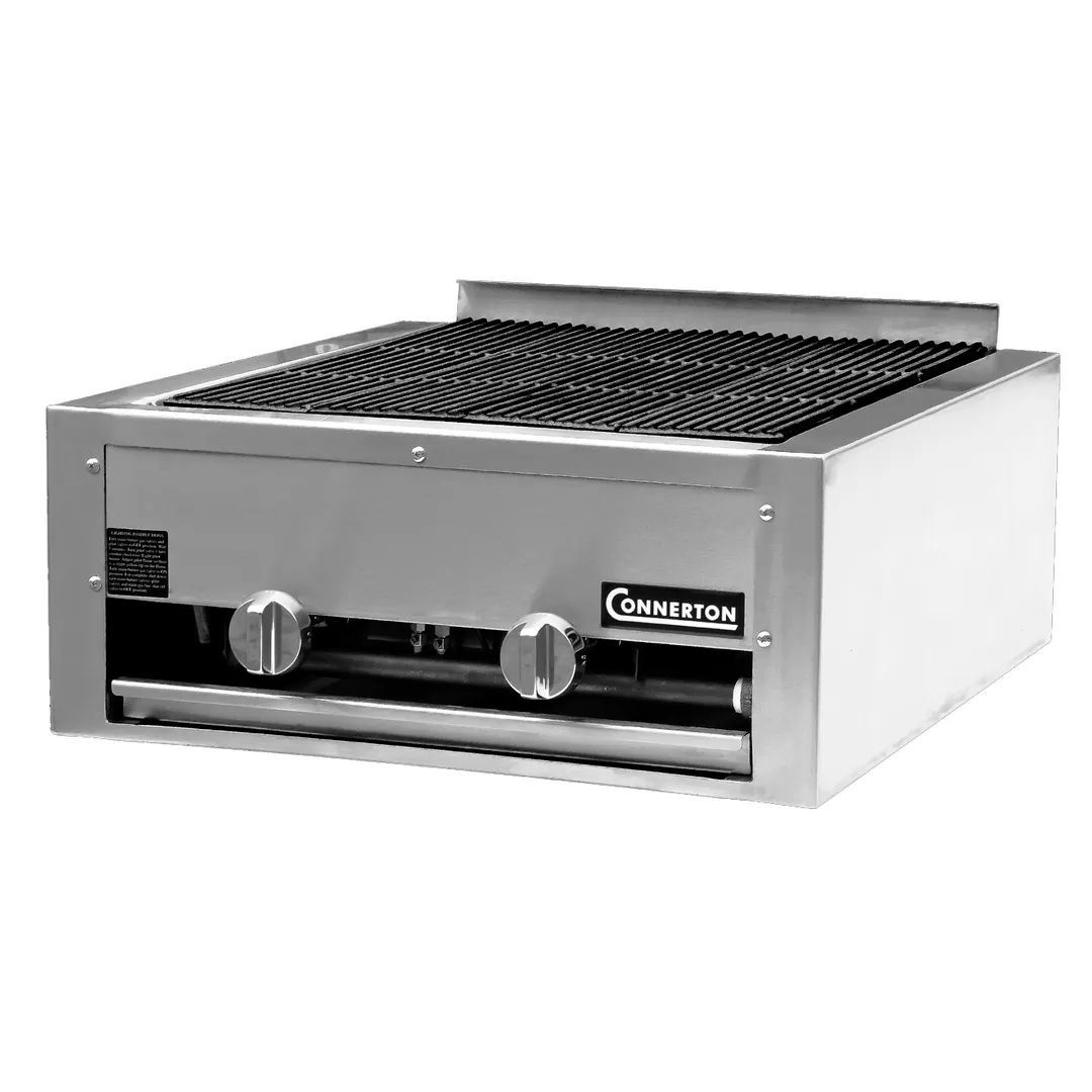 Connerton LRB-42-S 42" Countertop Gas Lava Rock Charbroiler w/ (3) Burners, 120.000 BTU