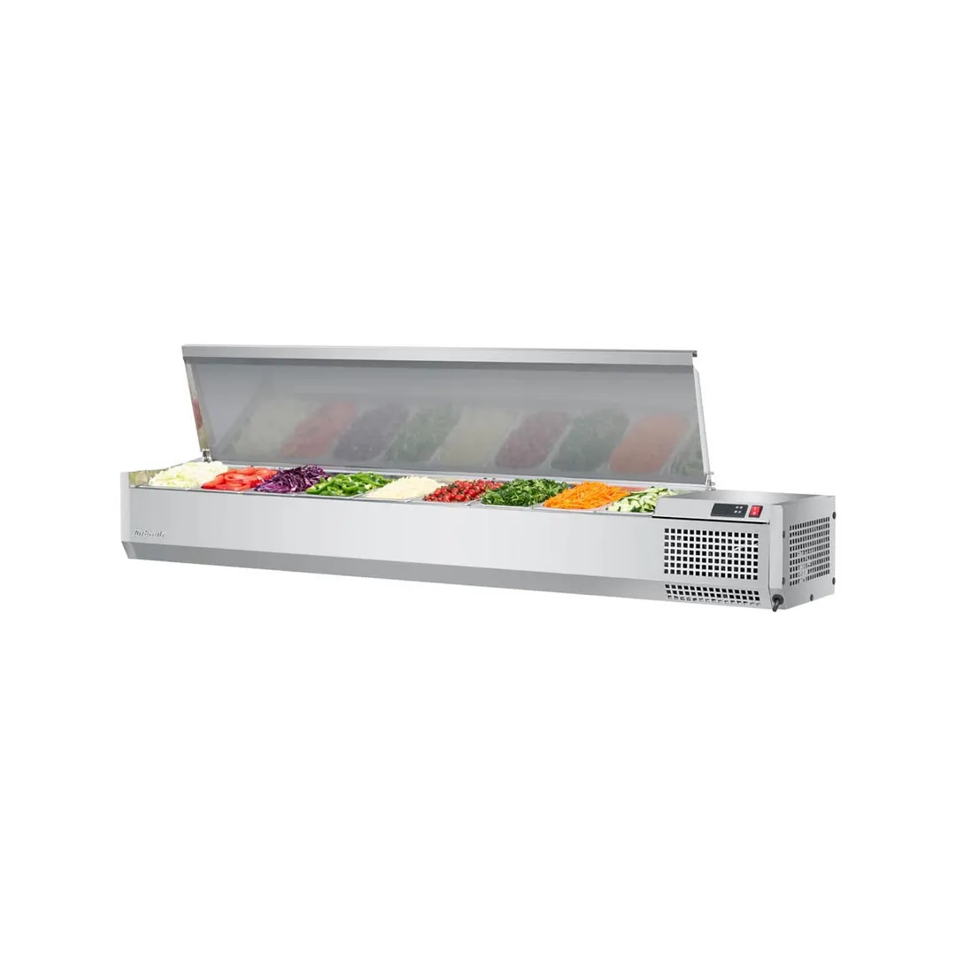 Turbo Air CTST-1800-N 70" E-Line Countertop Salad Table, 9 Pan Capacity