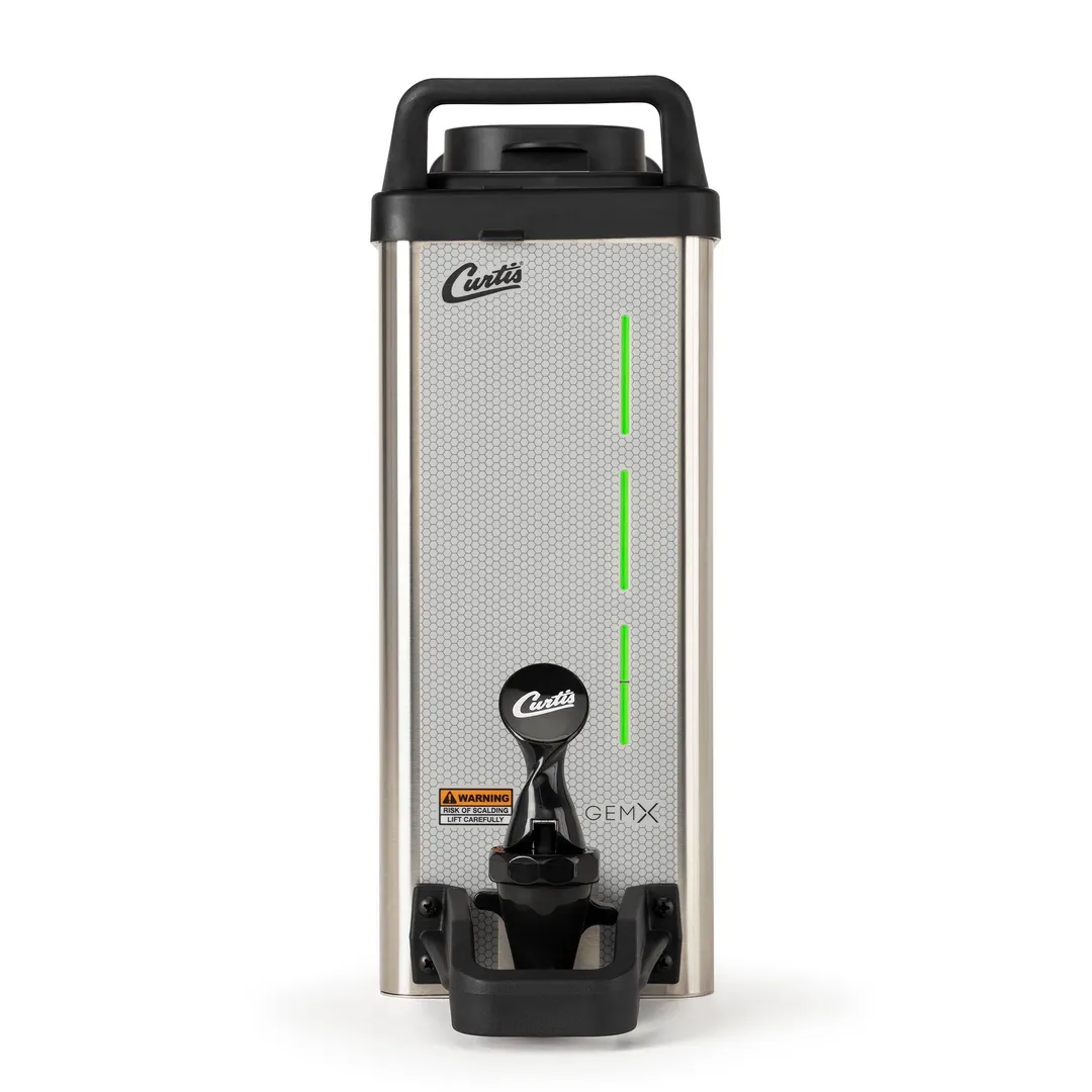Curtis GEM3XN 5" Gemini® G4 GemX Narrow Single Coffee Dispenser, 1.5 Gal = 192 Oz / Stainless Steel