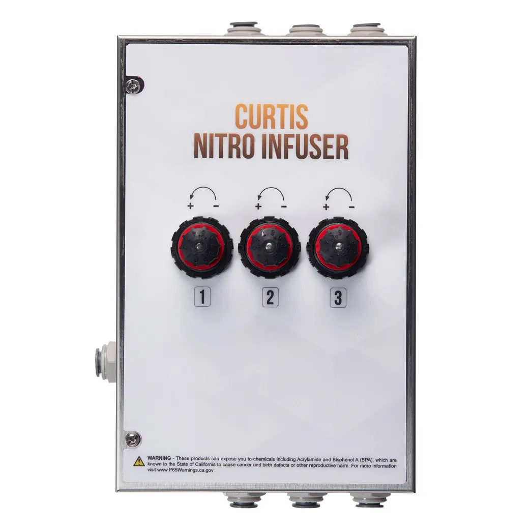 Curtis NIB3 Nitro Infuser Box with 3 Heads, Needle Valves, Speedfit Connection, Mounting Bracket