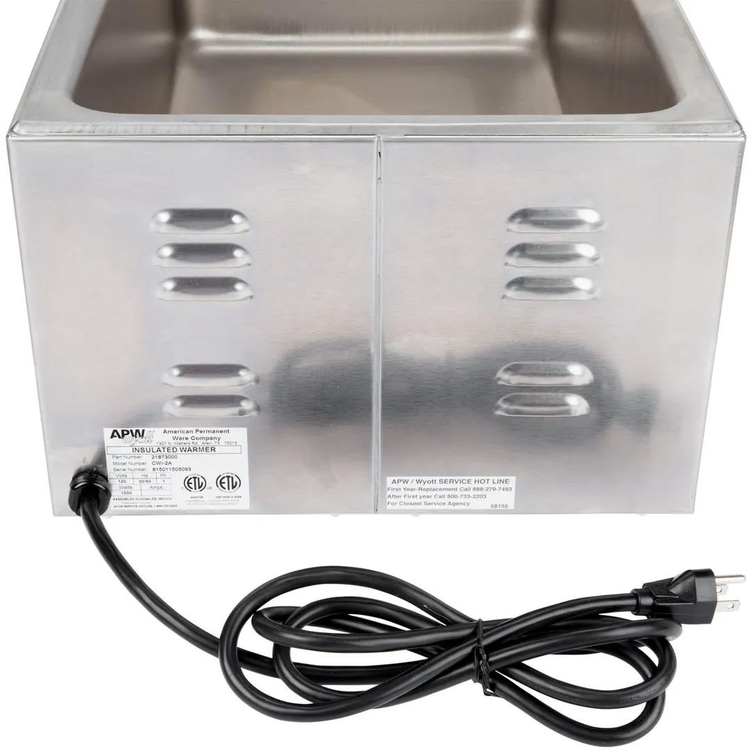 APW Wyott CW-2AI 14" X*PERT 22 Quart Countertop Food Warmer/Rethermalizer