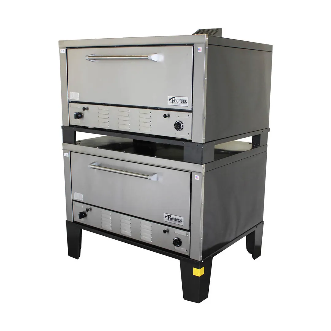 Peerless CW52B 50" Gas Bake Oven, Double Deck, 12" High Section
