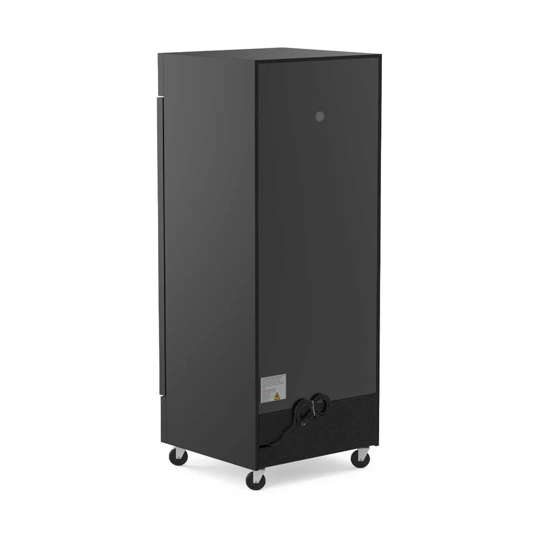 Coldline D10-B - 8.5 cu ft Glass Door Freezer, 26" Wide, Black Exterior, 1/4 HP, Temp Control