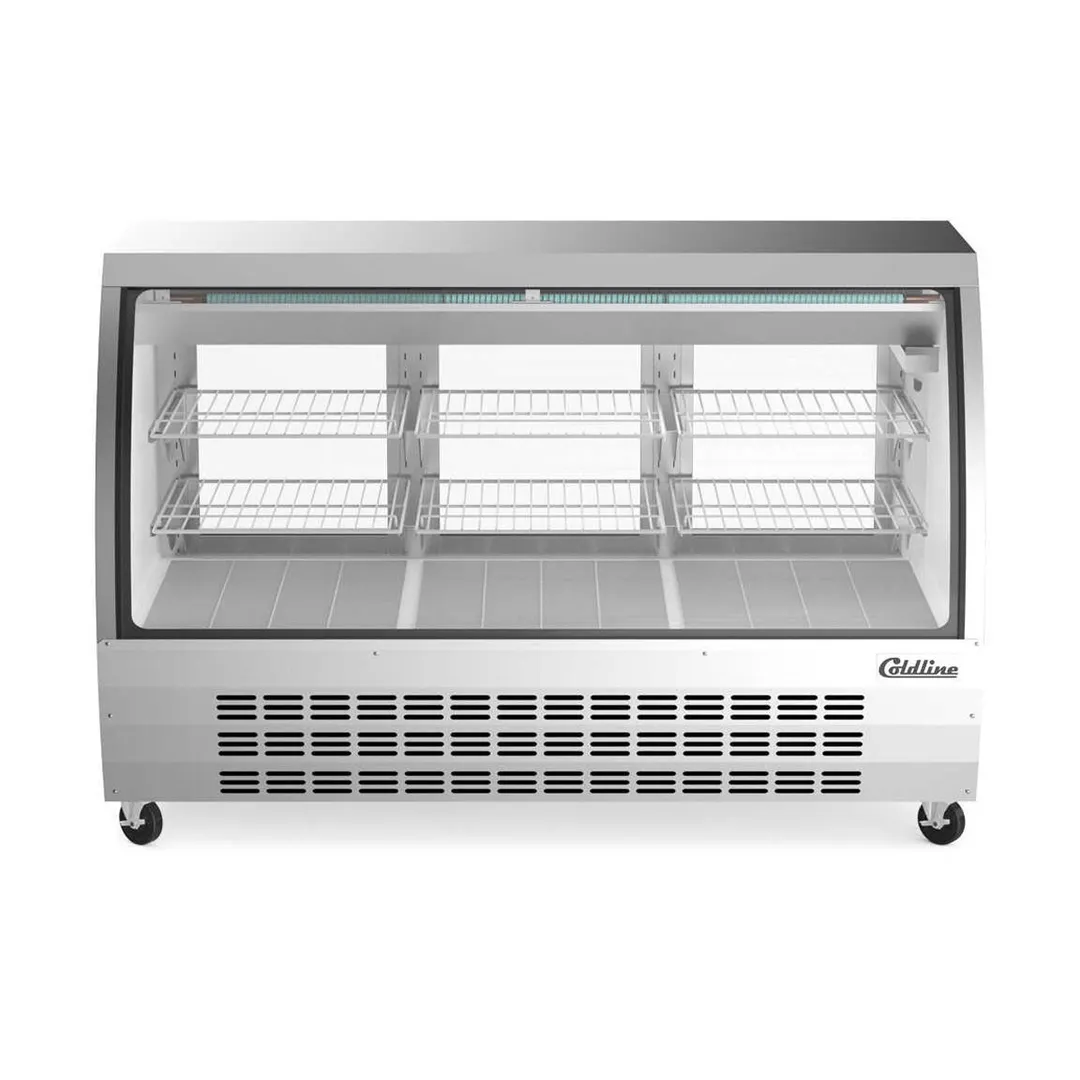 Coldline DC64-SS 64" Curved Refrigerated Deli Display Case