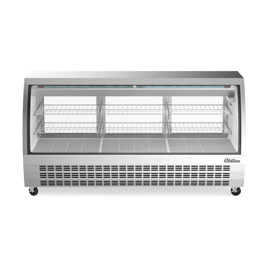 Coldline DC80-SS 79" Curved Refrigerated Deli Display Case