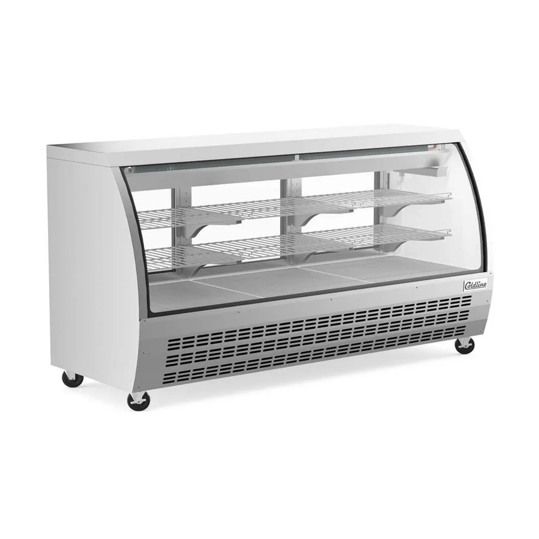 Coldline DC80-SS 79" Curved Refrigerated Deli Display Case