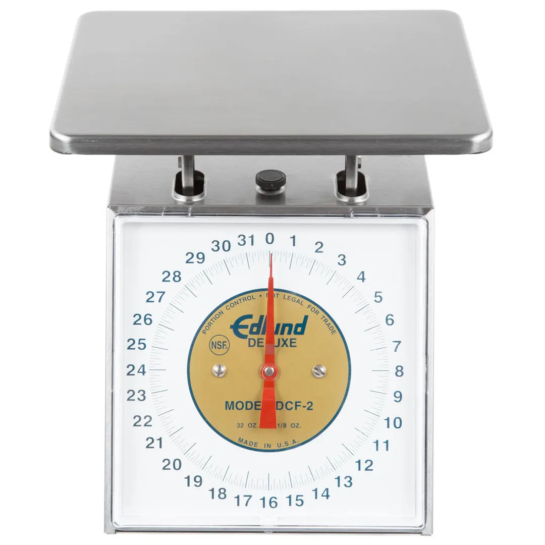 Edlund DCF-2 Duty Fixed Dial Portion Scale, 1-9 lb Capacity, Stainless Steel, 32oz/1/8oz Graduation, Dashpot