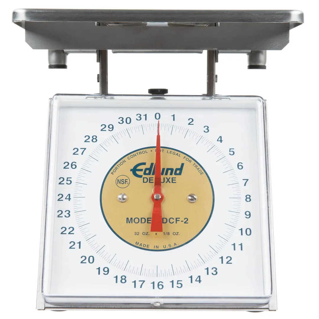 Edlund DCF-2 Duty Fixed Dial Portion Scale, 1-9 lb Capacity, Stainless Steel, 32oz/1/8oz Graduation, Dashpot