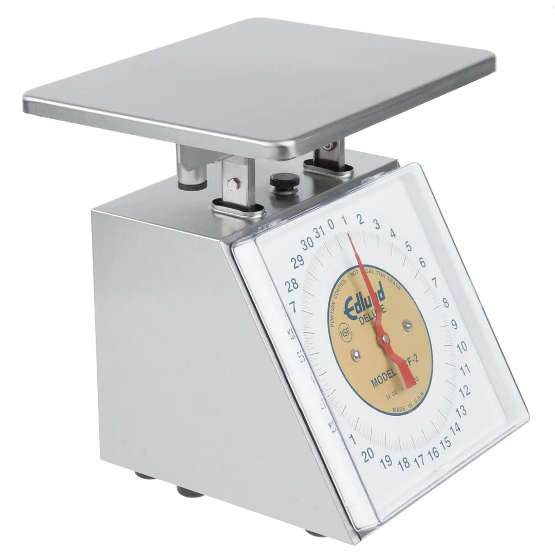 Edlund DCF-2 Duty Fixed Dial Portion Scale, 1-9 lb Capacity, Stainless Steel, 32oz/1/8oz Graduation, Dashpot
