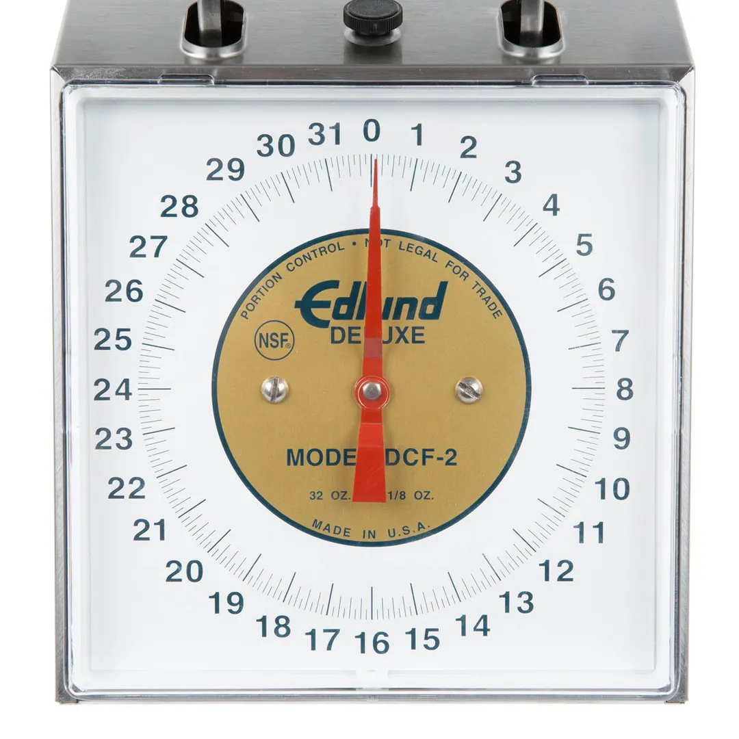 Edlund DCF-2 Duty Fixed Dial Portion Scale, 1-9 lb Capacity, Stainless Steel, 32oz/1/8oz Graduation, Dashpot