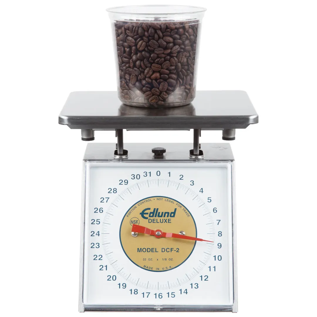 Edlund DCF-2 Duty Fixed Dial Portion Scale, 1-9 lb Capacity, Stainless Steel, 32oz/1/8oz Graduation, Dashpot