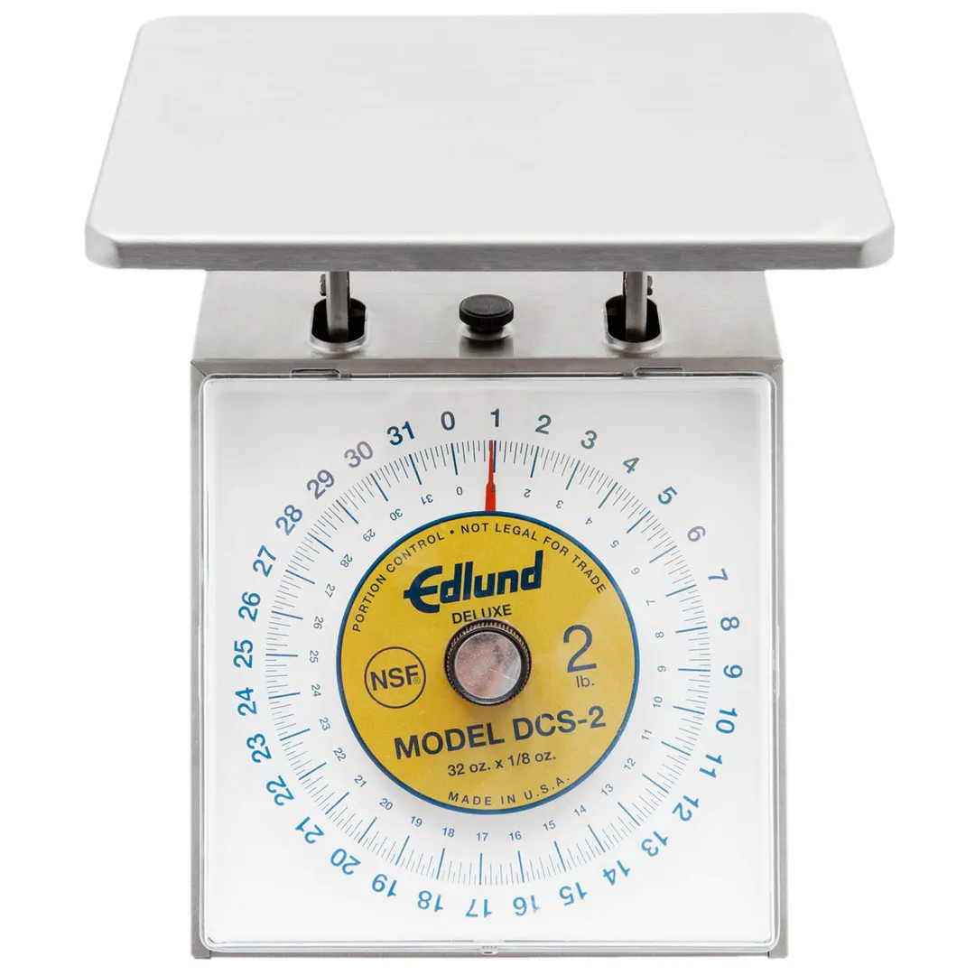 Edlund DCS-2 Portion Scale – 1-9 lb, Stainless Steel, Rotating Dial, 32 oz/1/8 oz Graduation, Dishwasher‑Safe