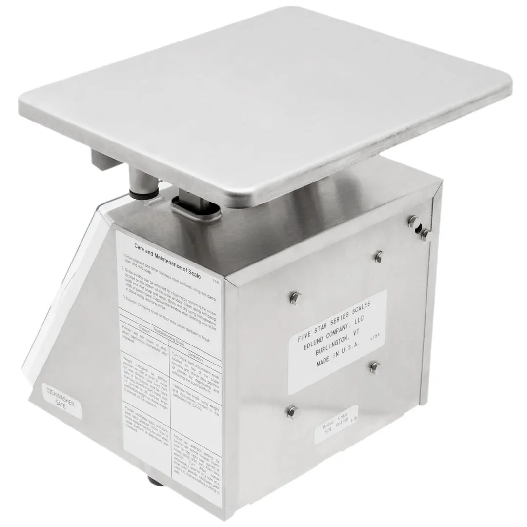 Edlund DCS-2 Portion Scale – 1-9 lb, Stainless Steel, Rotating Dial, 32 oz/1/8 oz Graduation, Dishwasher‑Safe