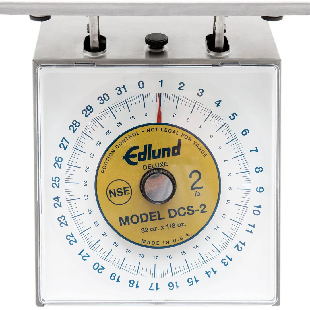 Edlund DCS-2 Portion Scale – 1-9 lb, Stainless Steel, Rotating Dial, 32 oz/1/8 oz Graduation, Dishwasher‑Safe