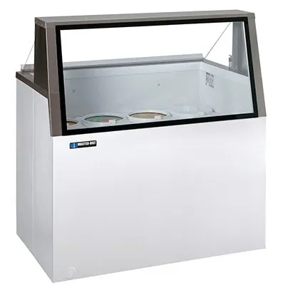 Master-Bilt DD-46L 48" Low Glass Ice Cream Dipping Cabinet w/ Sneeze Guard