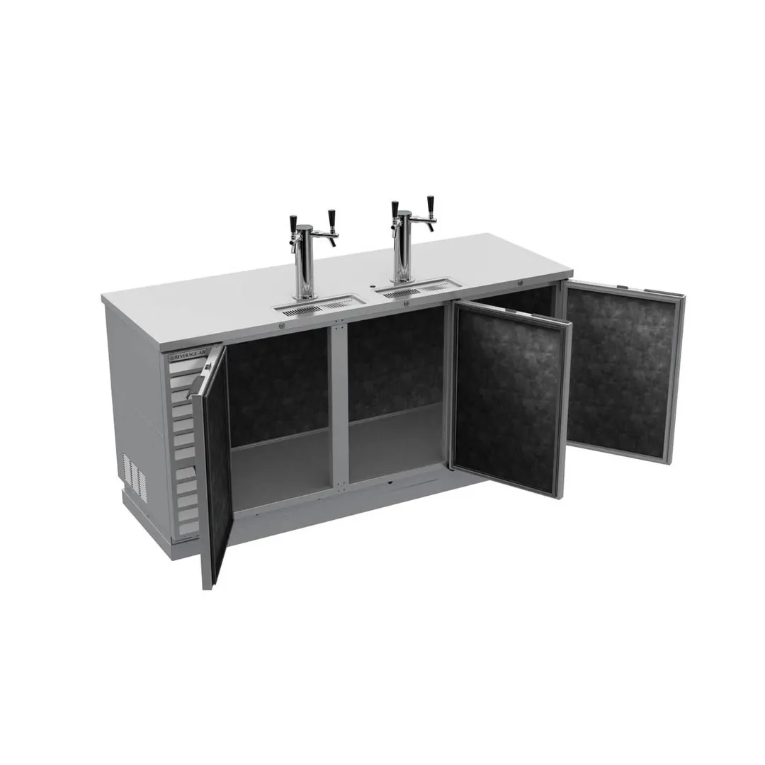 Beverage Air DD78HC-1-S 79" Draft Beer Cooler w/ 4 Kegs, 33.59 cu. ft., 2 Dual-Tap Towers