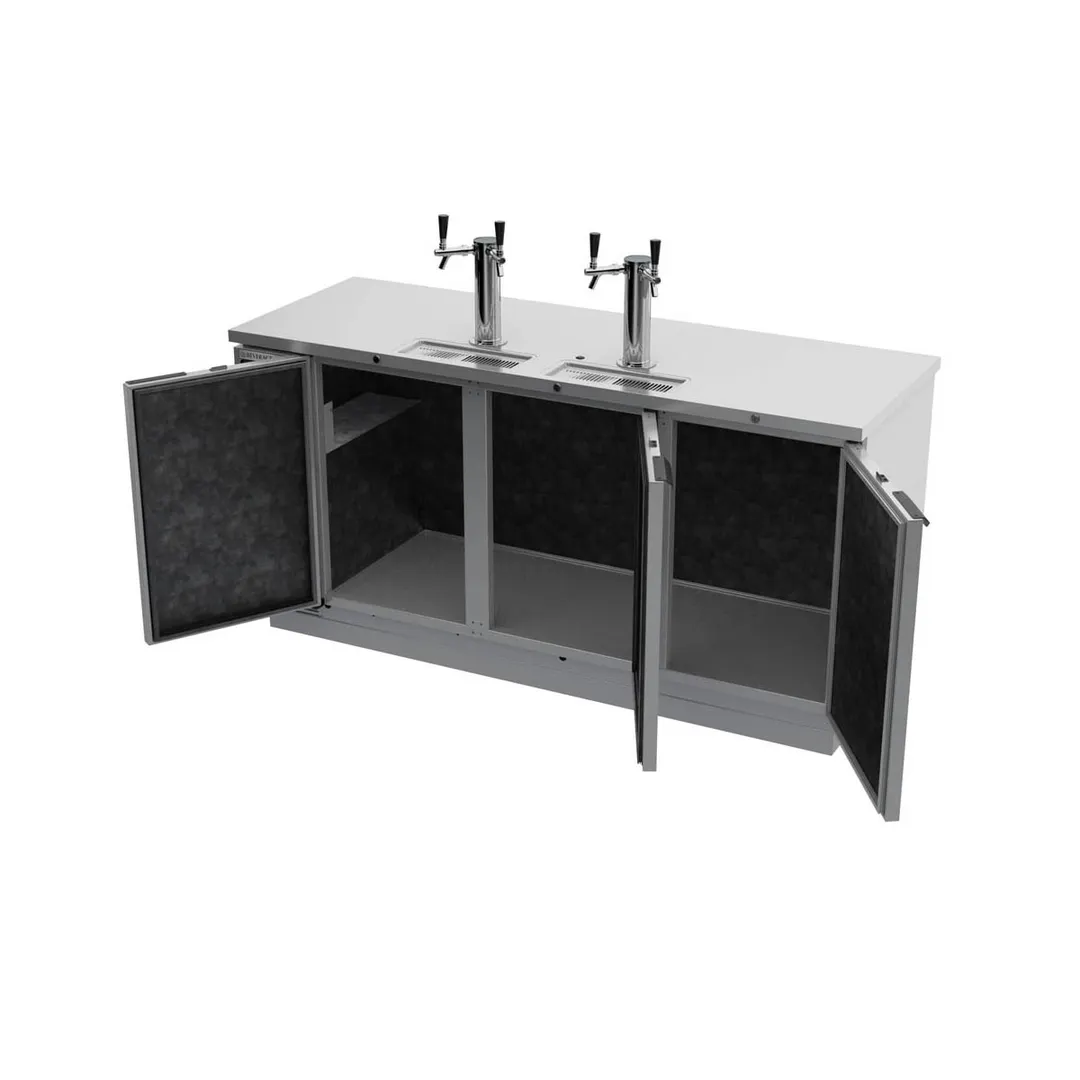 Beverage Air DD78HC-1-S 79" Draft Beer Cooler w/ 4 Kegs, 33.59 cu. ft., 2 Dual-Tap Towers