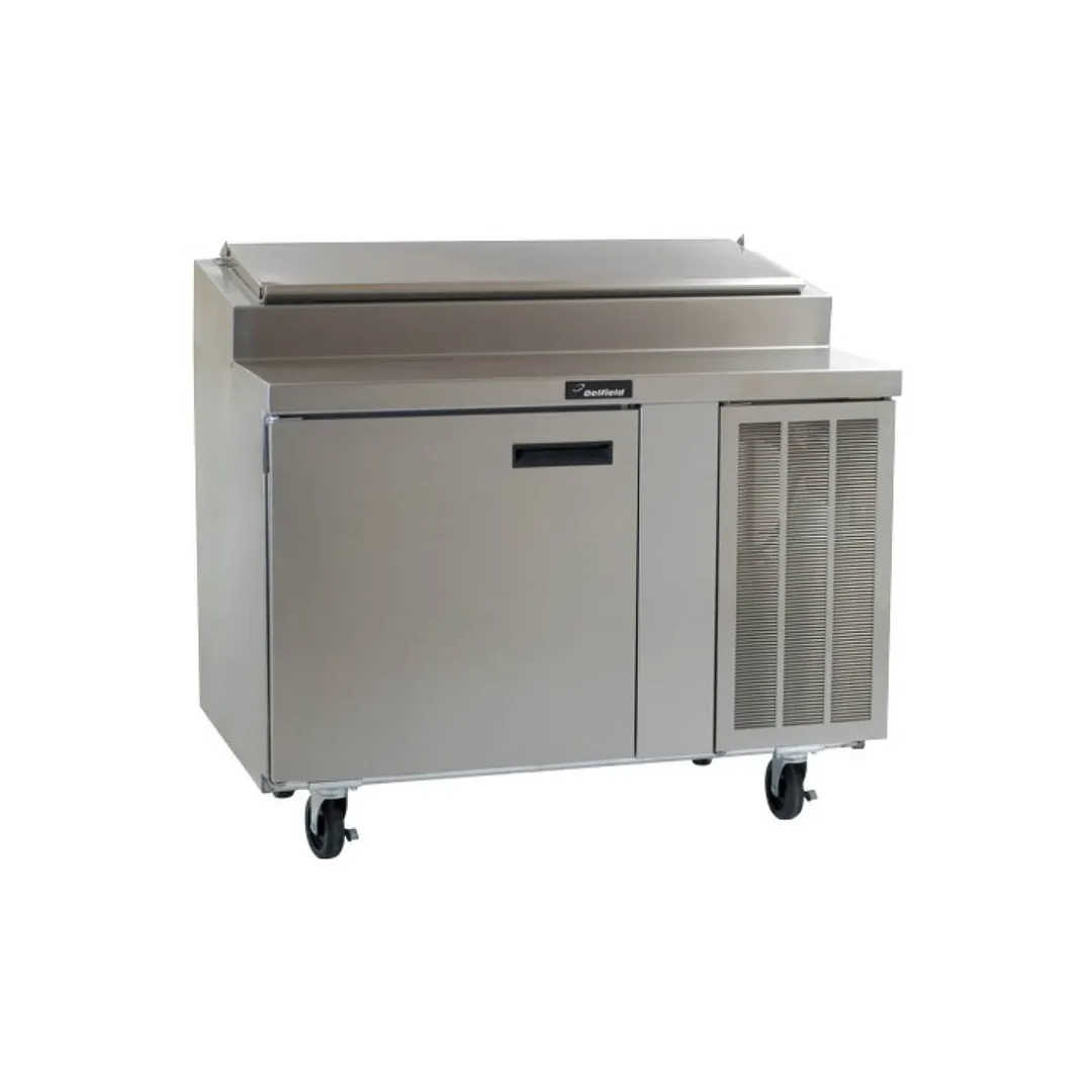 Delfield 18648PTLP 48" 1-Section Refrigerated Pizza Prep Table w/ 1 Door, (2) 12"x20" Pan
