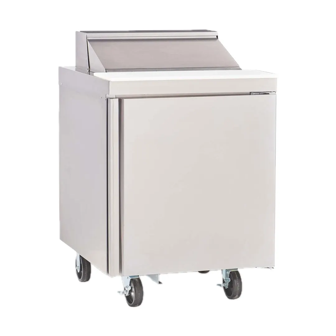 Delfield 4427NP-8 27" One Section Refrigerated Sandwich / Salad Prep Table w/ 1 Door, 8 Pans