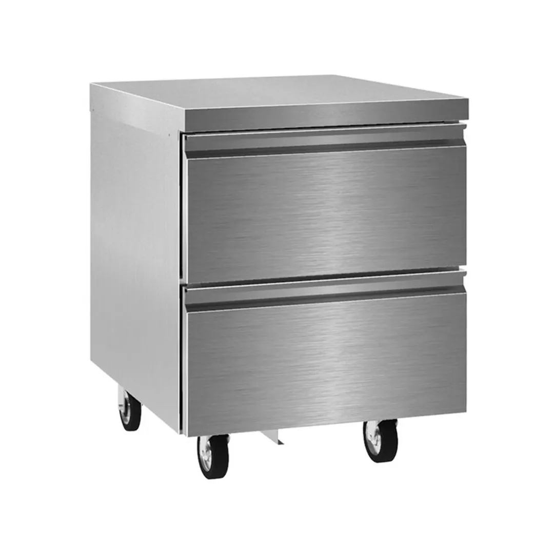Delfield D4427NP 27" 1-Section Worktop Refrigerator w/ 2 Drawers, 7.35 cu. ft.