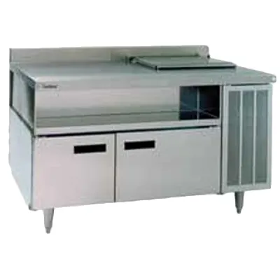 Delfield F18SC52BP 52" 2-Door Sandwich and Salad Prep Table, 8 Pans, Stainless Steel